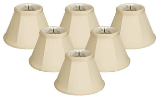 6" Deep Empire Chandelier Lampshade, Black, Eggshell, 6 Pack