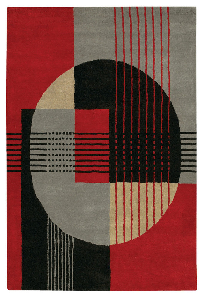Daisa Contemporary Area Rug, 5''x7''6" Rectangle