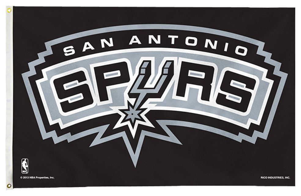 San Antonio Spurs, 3'x5' NBA Polyester Flag