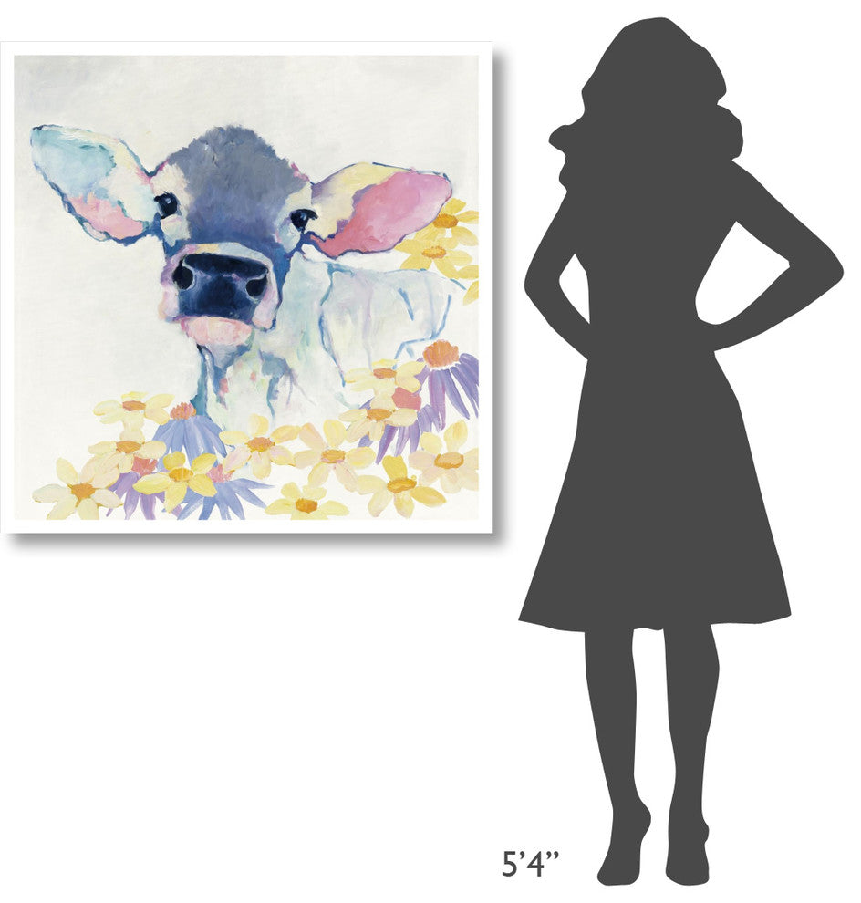 "Bessie with Flowers" Digital Paper Print by Avery Tillmon, 38"x38"