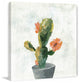 "Cactus with Pot" Painting Print on Wrapped Canvas, 48"x48"