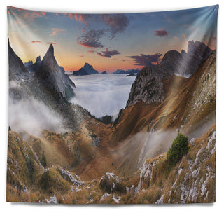 Beautiful Summer Panorama Landscape Wall Tapestry, 60"x50"