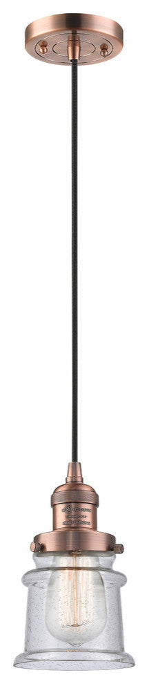 Halophane 1-Light Mini Pendant, Antique Brass, Matte White Halophane