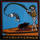 6x6 Gone Fishing. Day-Of-The-Dead Clay Tile