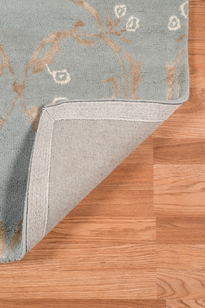 5" X8" X 0.5" Gray Wool Area Rug