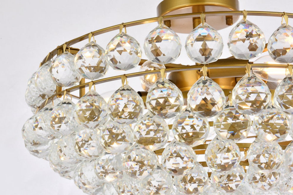Seren 20" Flush Mount, Brass