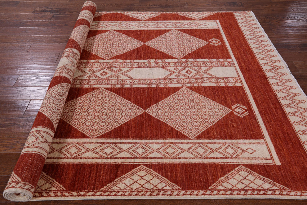 Southwest Navajo Handmade Area Rug 6' 1" X 8' 10" Q4854
