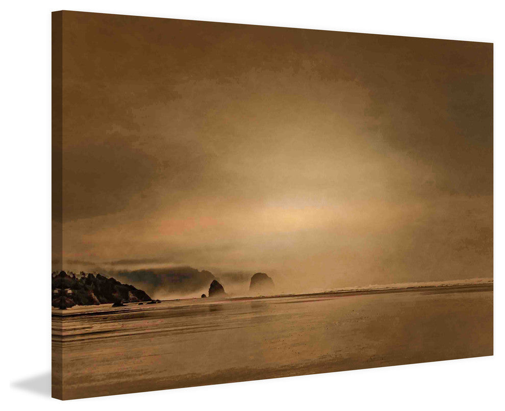 "Gentle Coastal Sunrise" Painting Print on Canvas