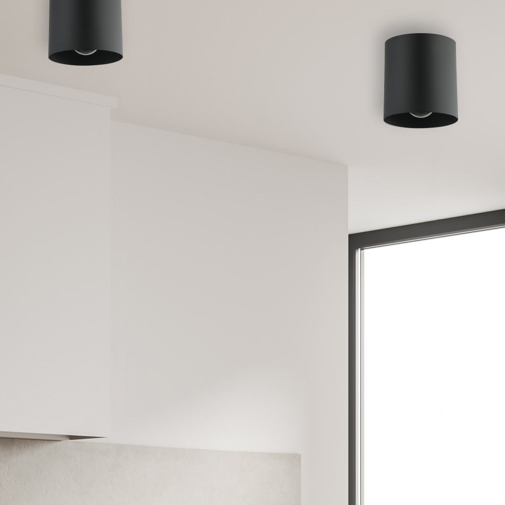 Flush Mount Ceiling Light Theron Integrated LED, Matte Black