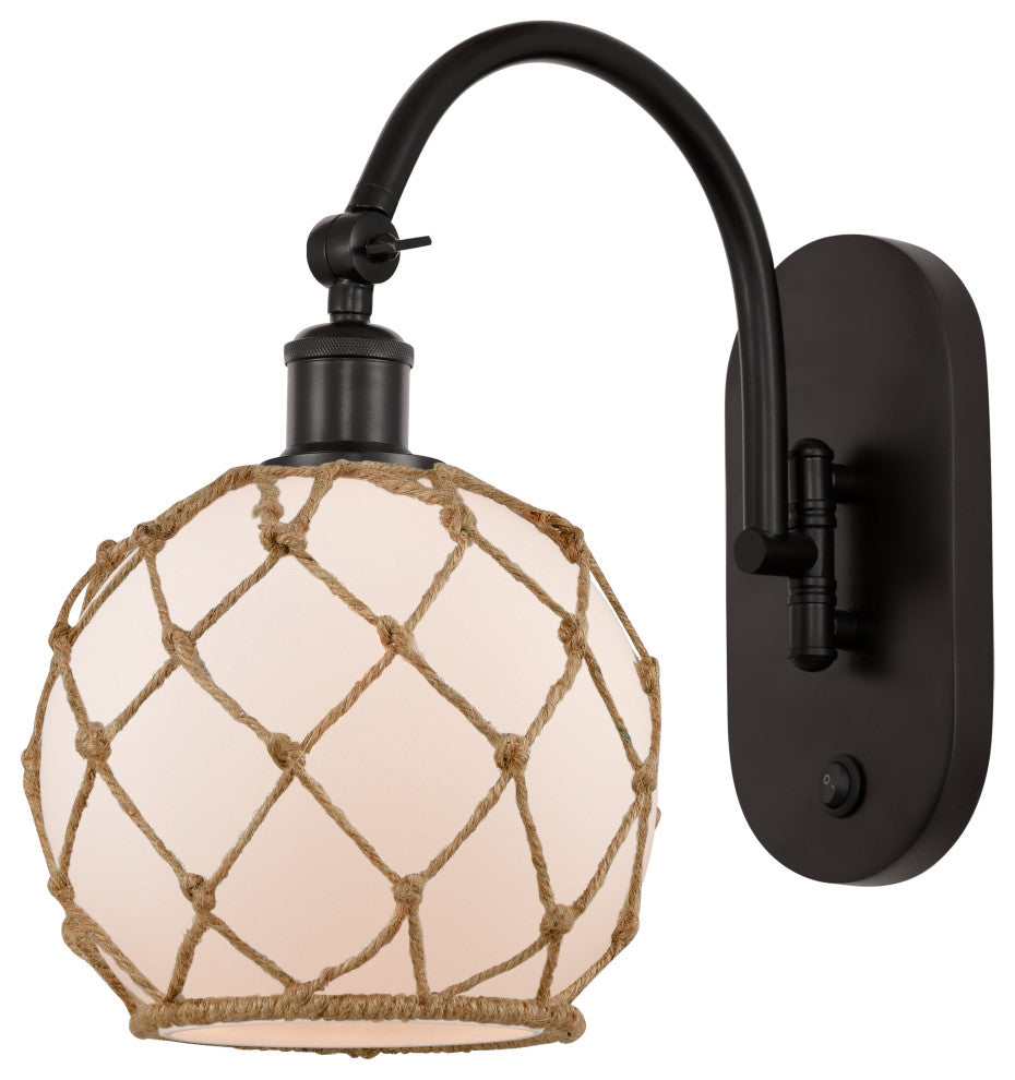 Innovations 518-1W-OB-G121-8RB-LED 1-Light Sconce, Oil Rubbed Bronze