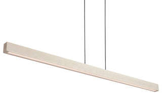 Una LED 66" Linear Pendant, White Washed Oak, Uplight/Downlight, 4000K, Dimmable