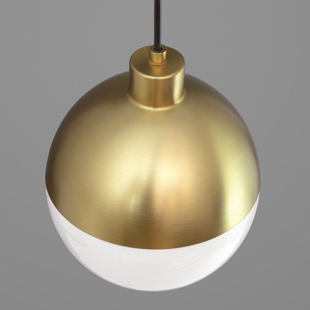 Globe LED 1-Light LED Pendant, Brushed Bronze