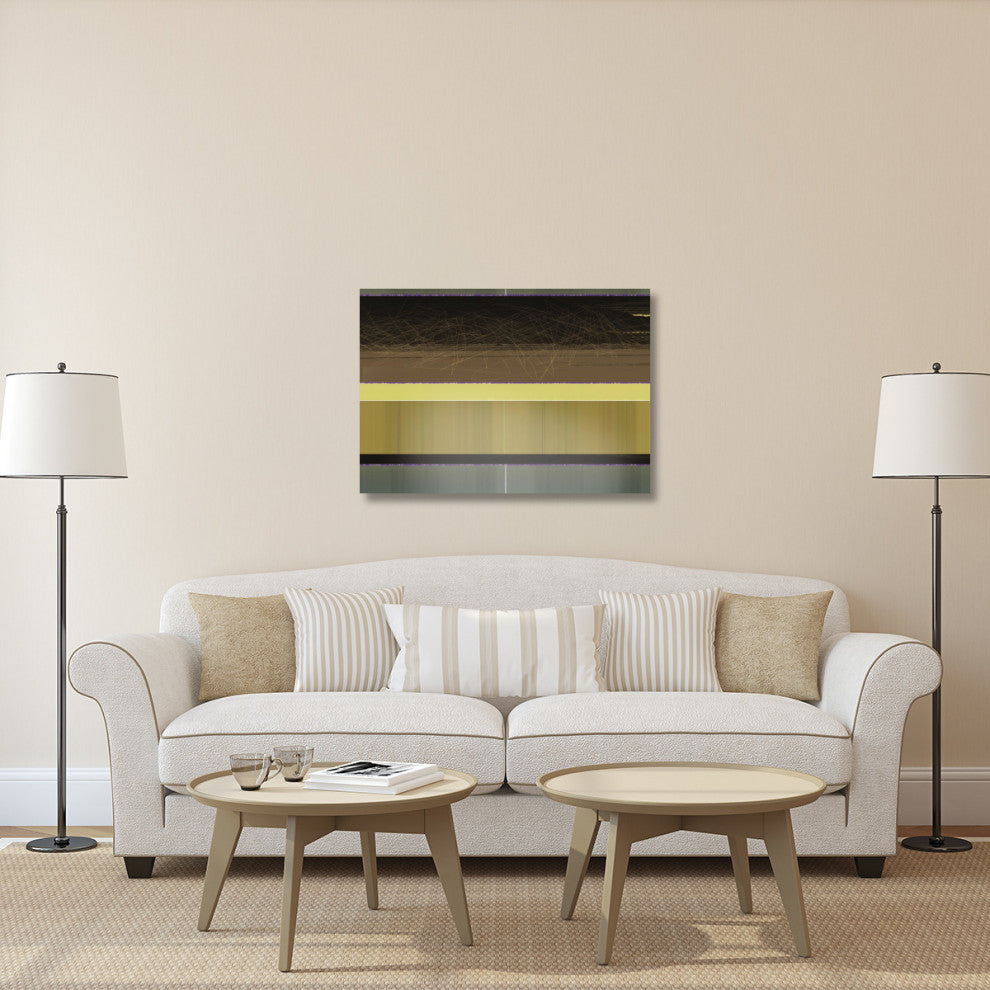 "Abstract Yellow And Brown Parallels" Fine Art Print