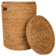 Artifacts Rattan™ Round Hamper With Lid, Honey Brown