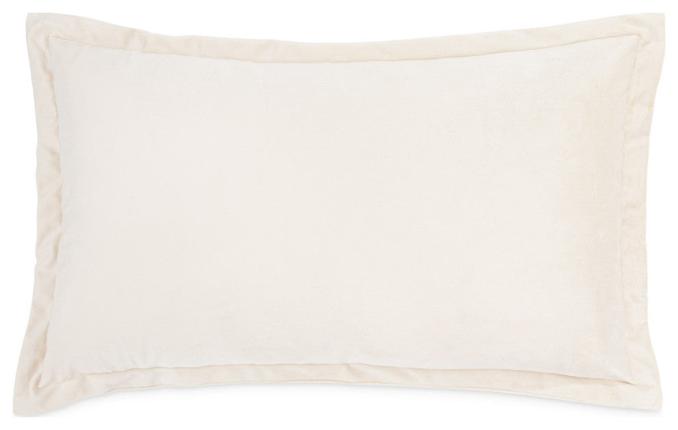 Conner 13"x22" Oblong Velvet Pillow, Set of 2, Cloud