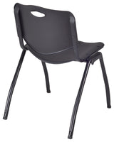 'M' Stack Chair (8 pack)- Black