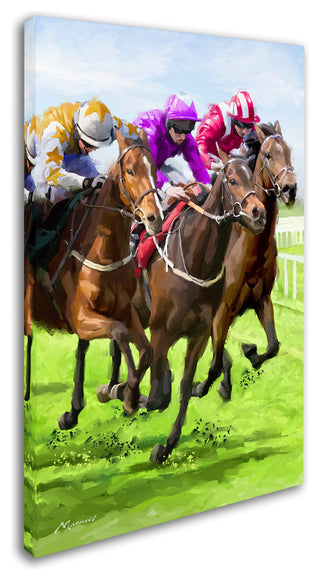 The Macneil Studio 'Horse Racing' Canvas Art, 24"x16"