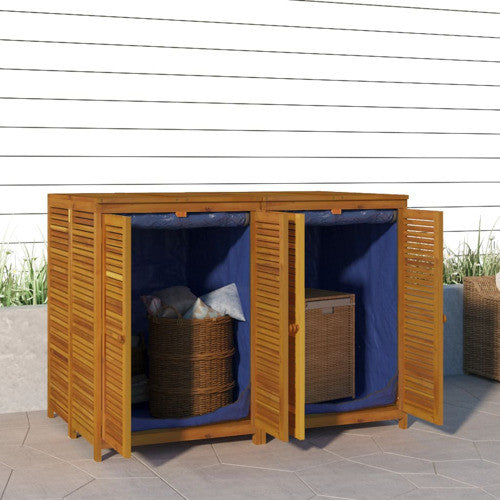 vidaXL Patio Storage Box Outdoor Lockable Storage Tool Chest Solid Wood Acacia