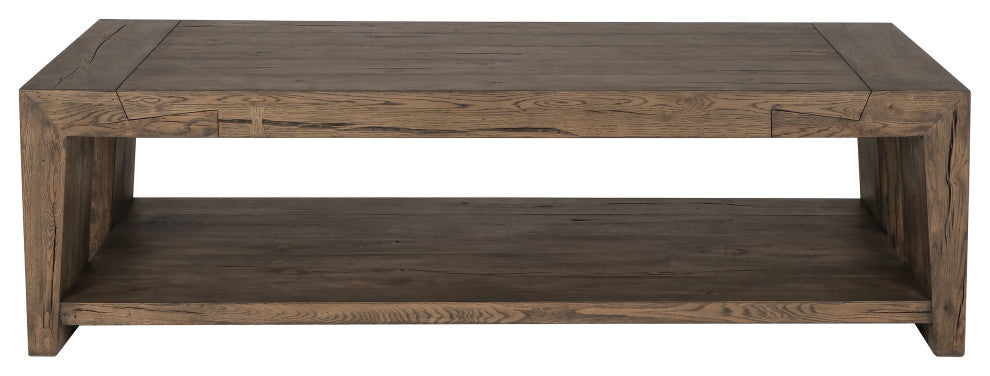 Troy Oak Coffee Table, Antique Brown