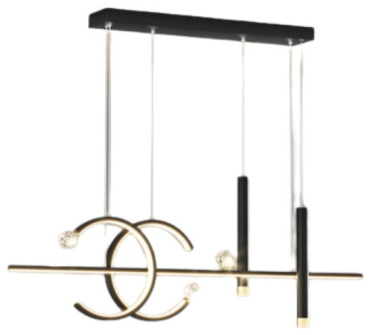 Andermatt | Pendant Light in a Nordic style for Dining Room, Black, Warm Light