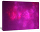 Bright Pink Starry Fractal Sky, Oversized Abstract Canvas Art Print, 60x40