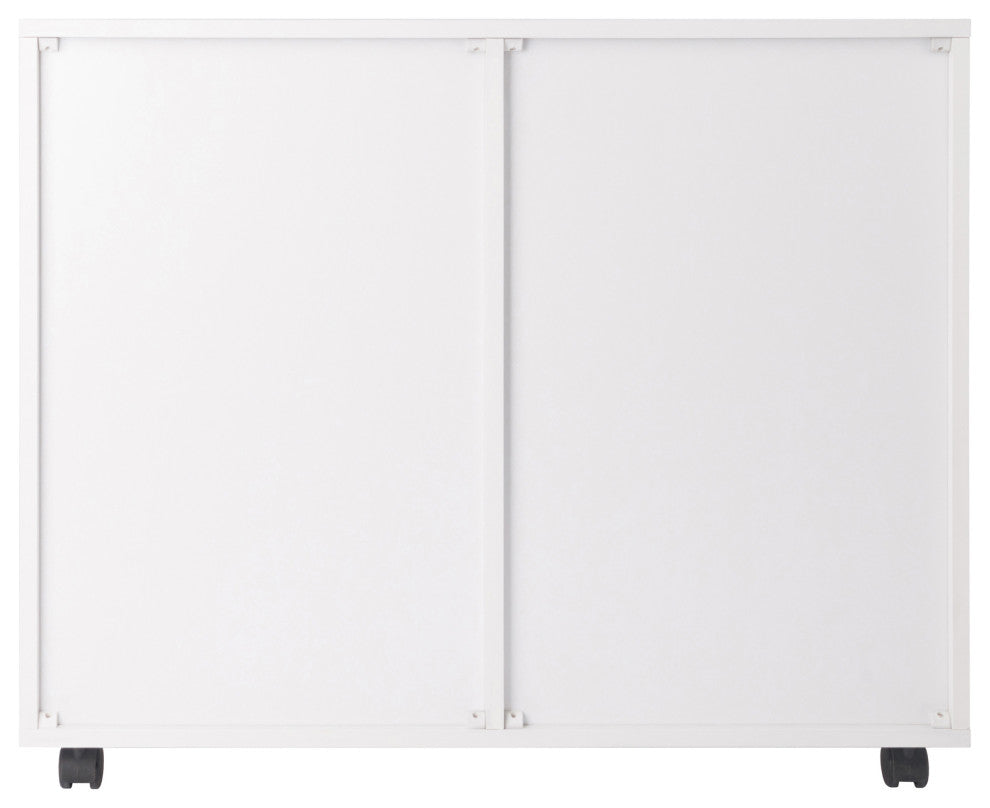 Halifax 2 Section Mobile Storage Cabinet, White
