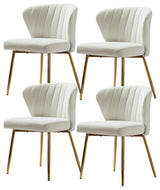 Milia Dining Chair Set of 4, Ivory