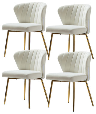 Milia Dining Chair Set of 4, Ivory