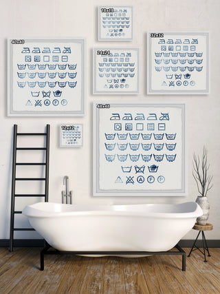 "Wash Setting Guide" Framed Painting Print, 12x12
