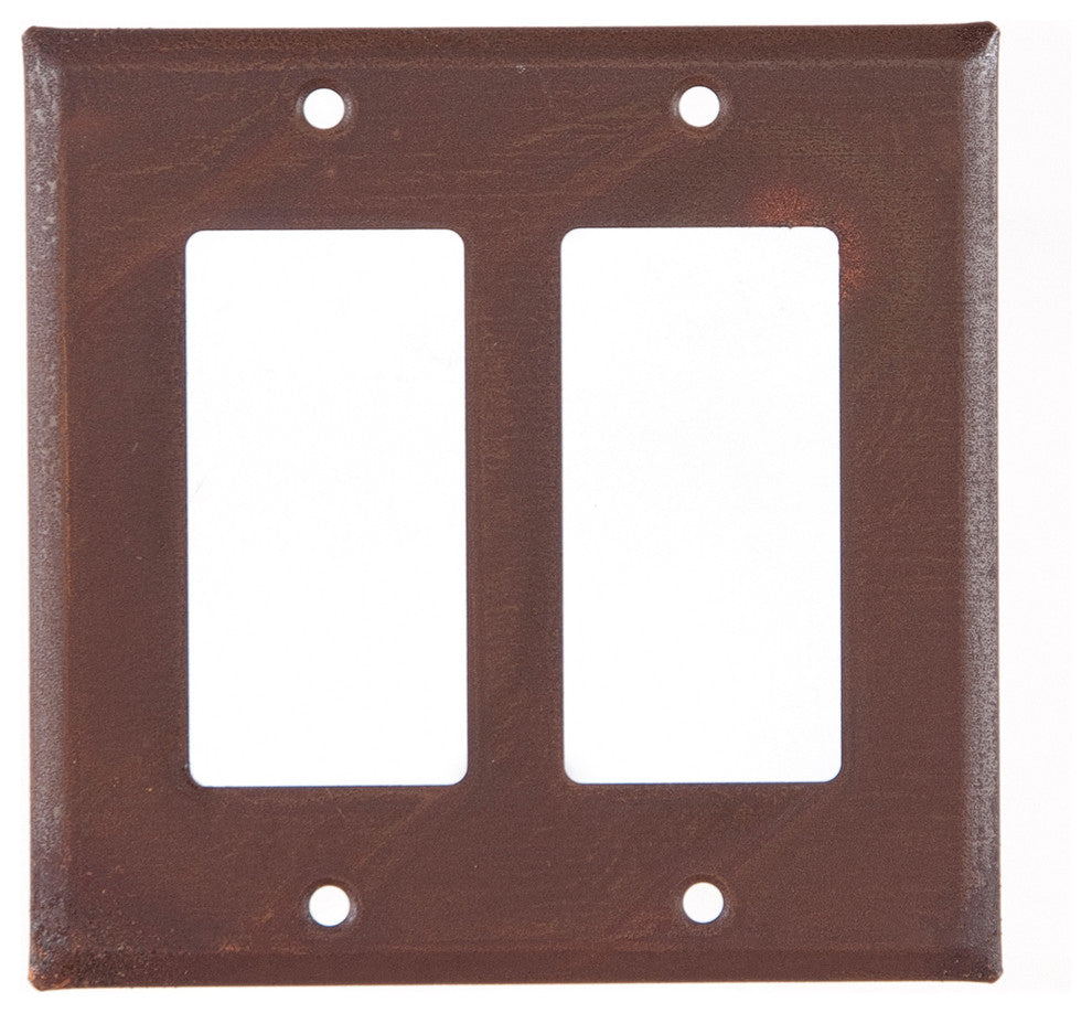 Double Rocker Cover Unpierced in Rustic Tin