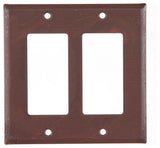 Double Rocker Cover Unpierced in Rustic Tin