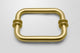 78"x69.25" Frameless Shower Door Wall Hinge, Satin Brass