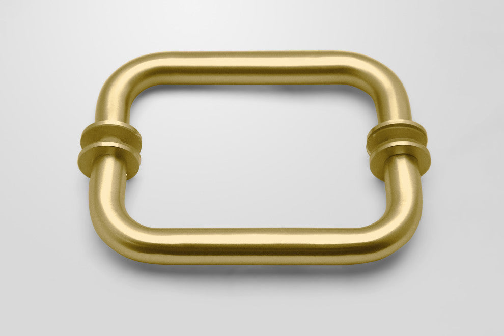 78"x69.25" Frameless Shower Door Wall Hinge, Satin Brass
