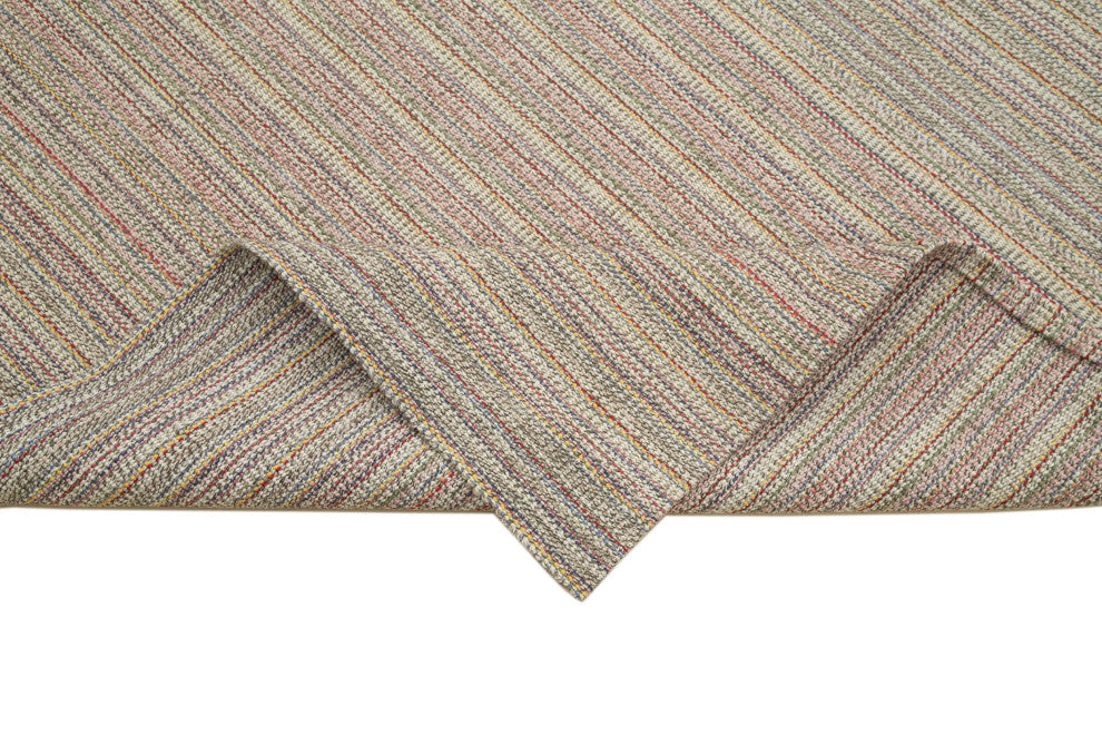 Rug N Carpet - Handmade Turkish 9' 5'' x 12' 5'' Flatweave Wool Kilim Rug