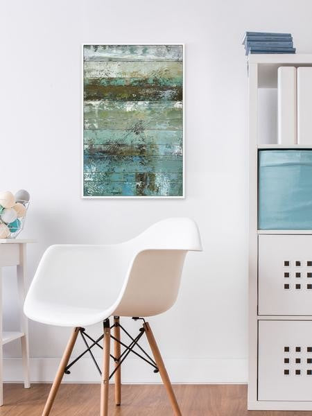 "Beachwood I" Floater Framed Painting Print on Canvas, 40"x60"