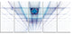 Light Blue Laser Protective Grids, Abstract Canvas Art Print, 60"x28", 5 Panels