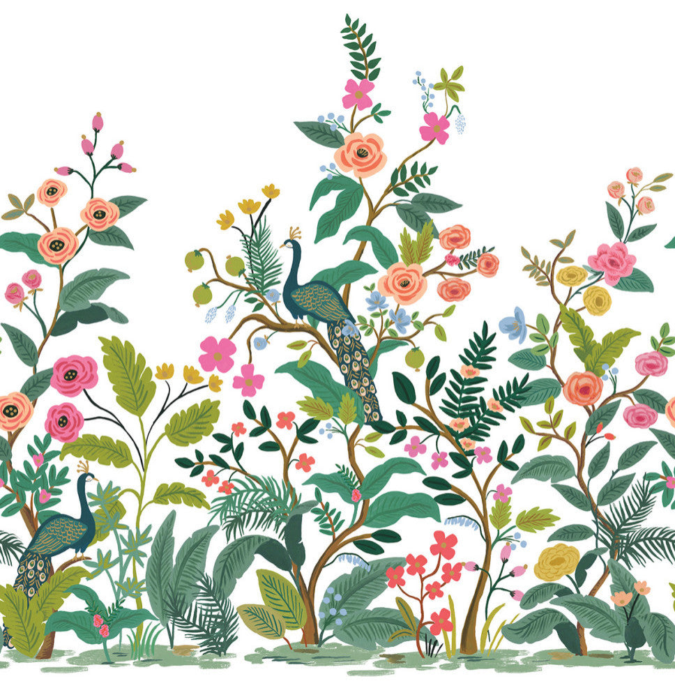 White Peacock Wall Mural