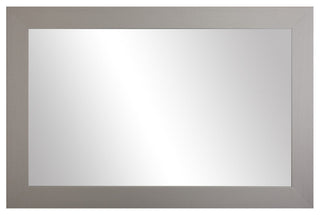 Pendleton Framed Wall Mirror, Satin Nickel, 26"x32"