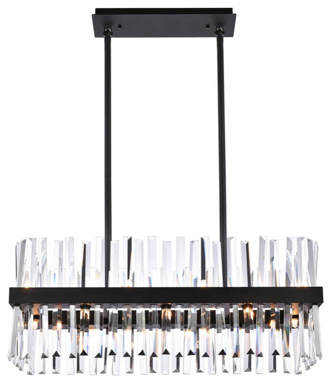 Modern Black 16-Light Chandelier