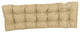 55"x19" Tufted Solid Outdoor Spun Polyester Loveseat Cushion Tan