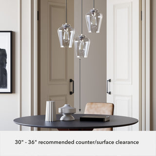 Vidria Brushed Nickel 3 Light Cluster Ceiling Light Fixture