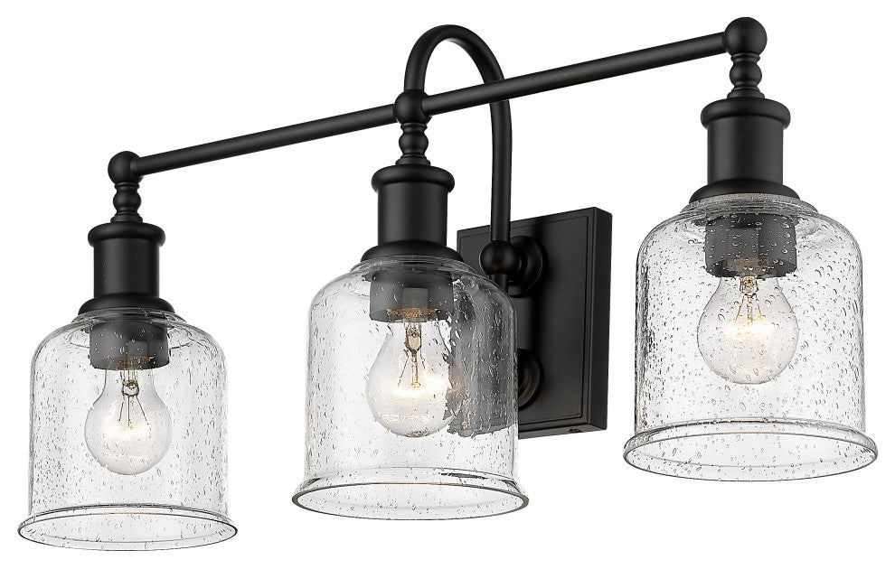 Zlite 734-3V-MB 3-Light Vanity, Clear Seedy