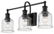 Zlite 734-3V-MB 3-Light Vanity, Clear Seedy