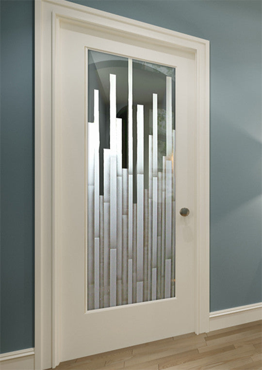 Interior Prehung Door or Interior Slab Door - Mosaics - Primed - 24" x 80" -...