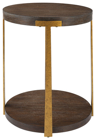Uttermost Palisade Round Wood Side table