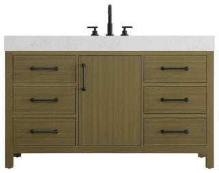 Home Living 54" Single Bathroom Vanity, Chestnut Brown