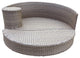 Florence Circular Sun Bed, Outdoor Wicker Patio Furniture Terracotta