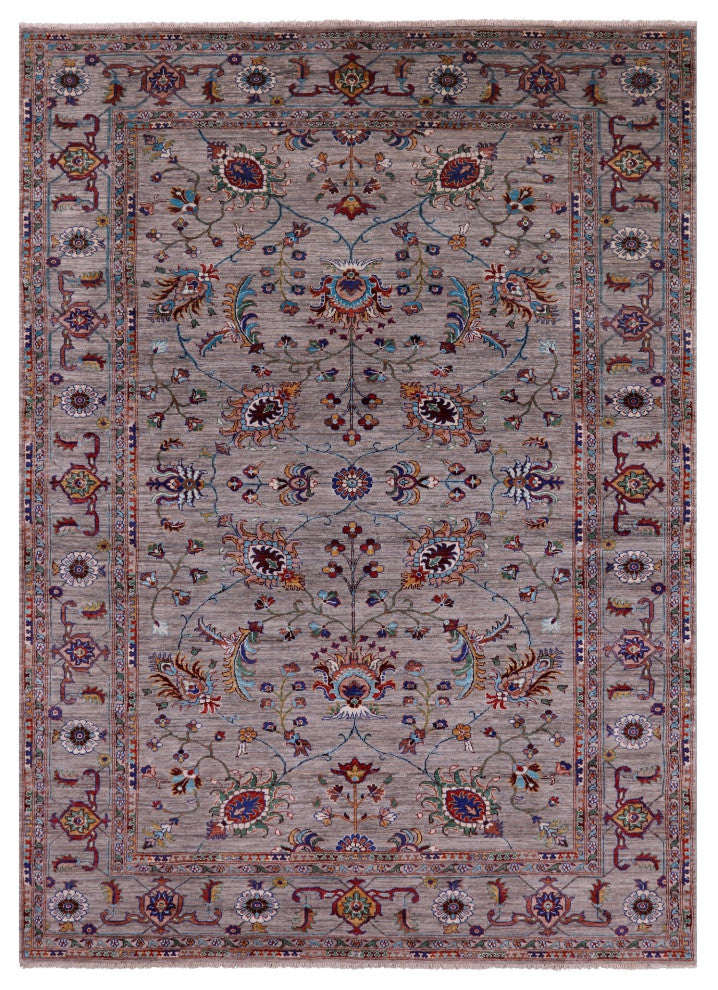 Persian Tabriz Handmade Wool Rug 7' 0" X 9' 8" Q9884