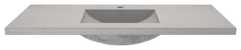 Palomar Vanity Top and Integral Sink, Ash, 48", Single Faucet Cutout