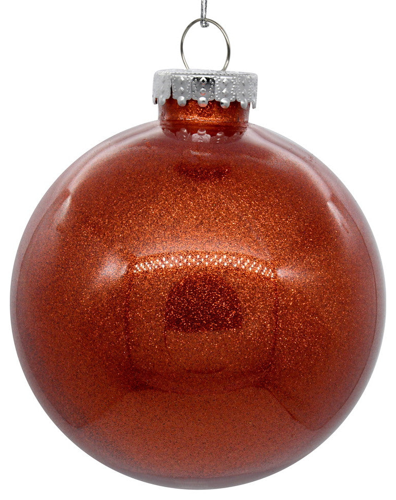 Clear Ornament With Glitter Interior , Bittersweet, 3"
